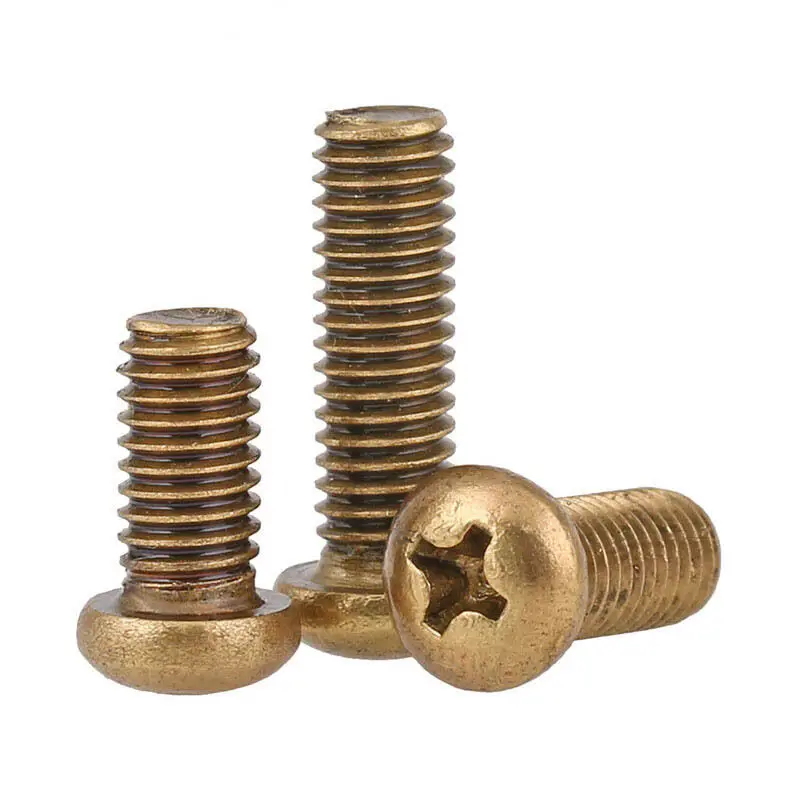 

M4 M5 M6 Fix Phillips Pan Round Head Cap Bolts Screws Brass