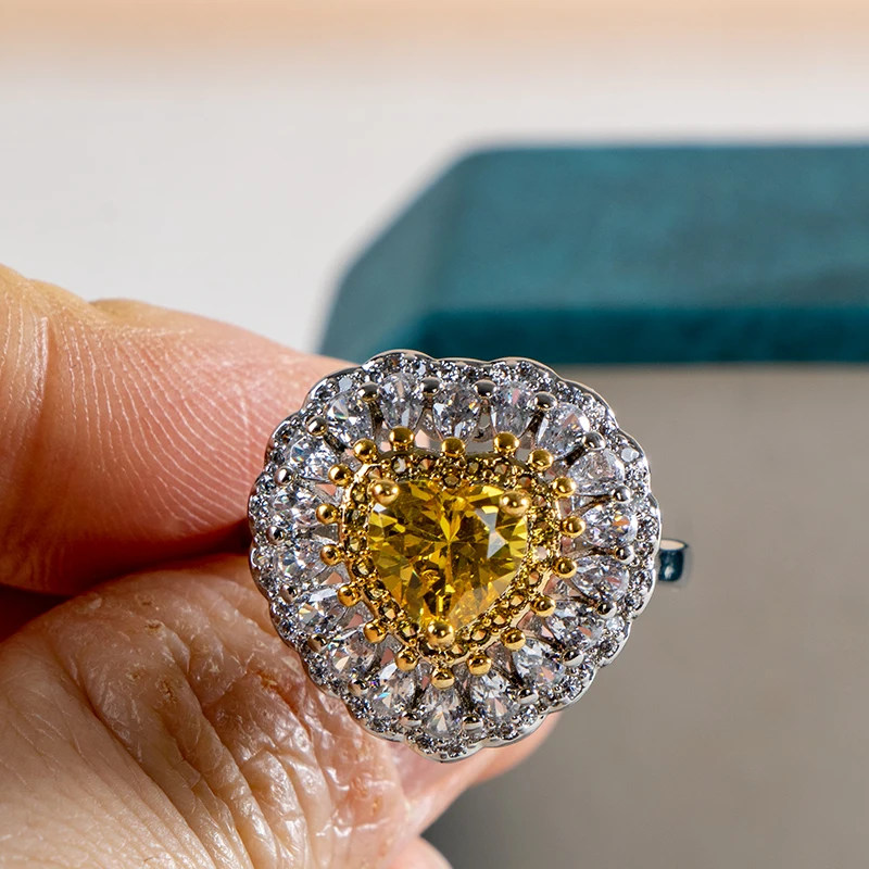 

Женское кольцо из серебра 925 пробы, в форме сердца