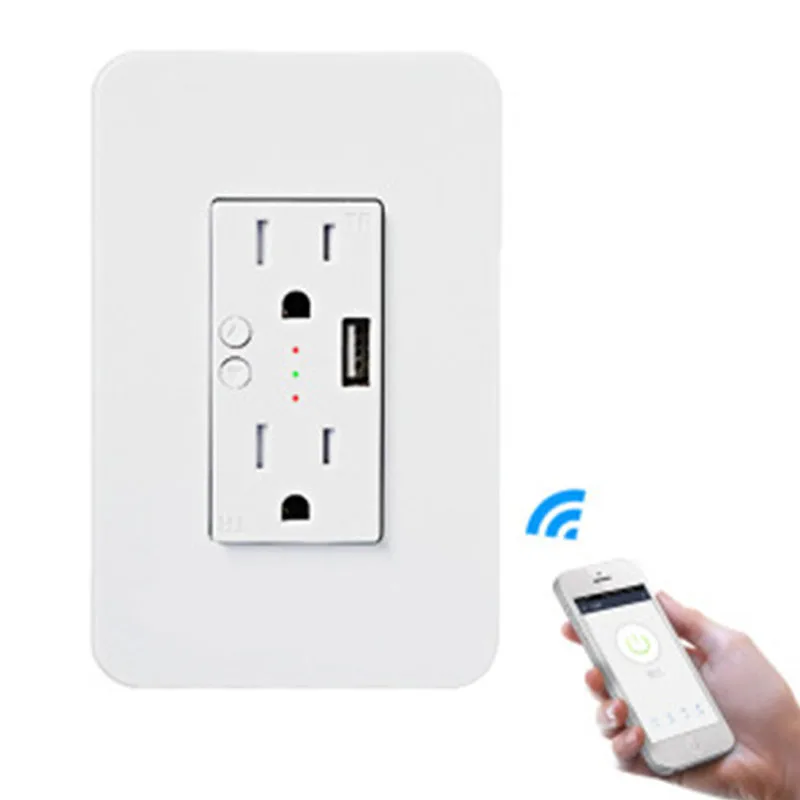 Новая улучшенная умная Wi Fi настенная розетка с USB интерфейсом многопортовая