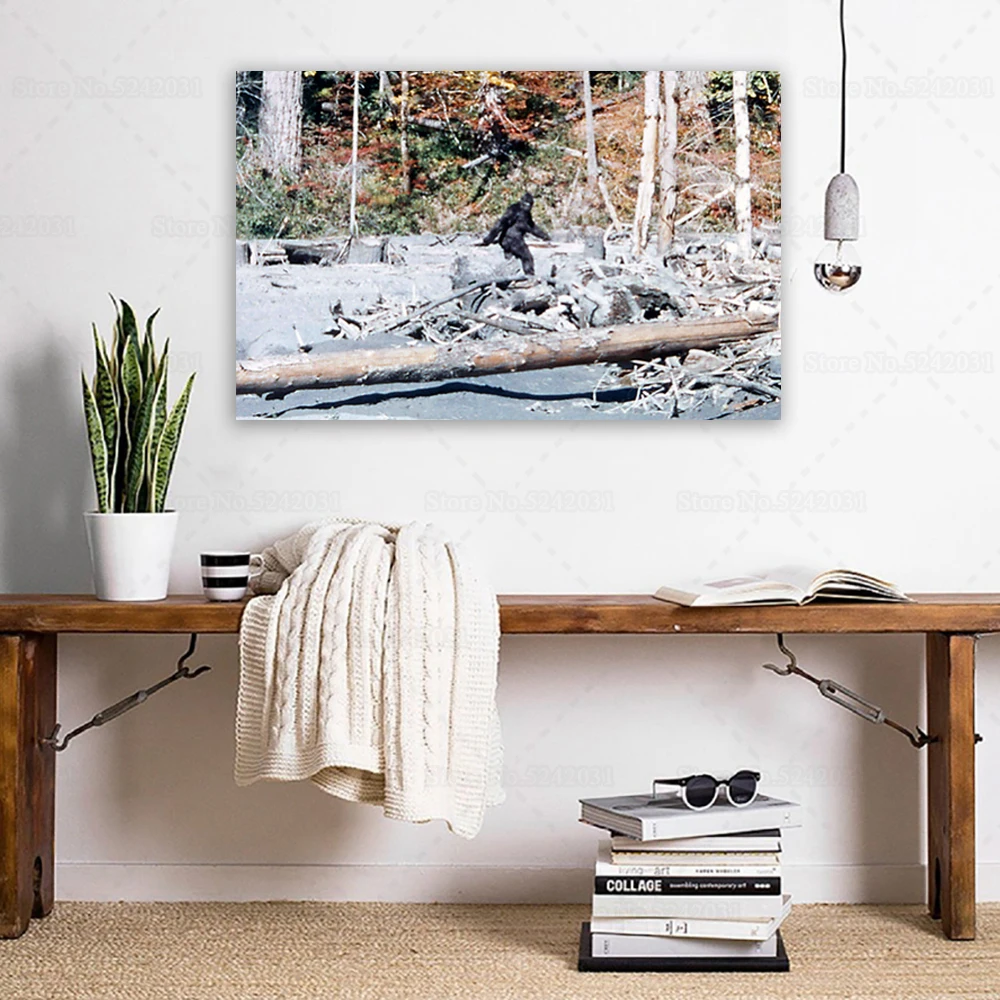 Постер Sasquatch глянцевый Бигфут реальное фото Картина на холсте настенное