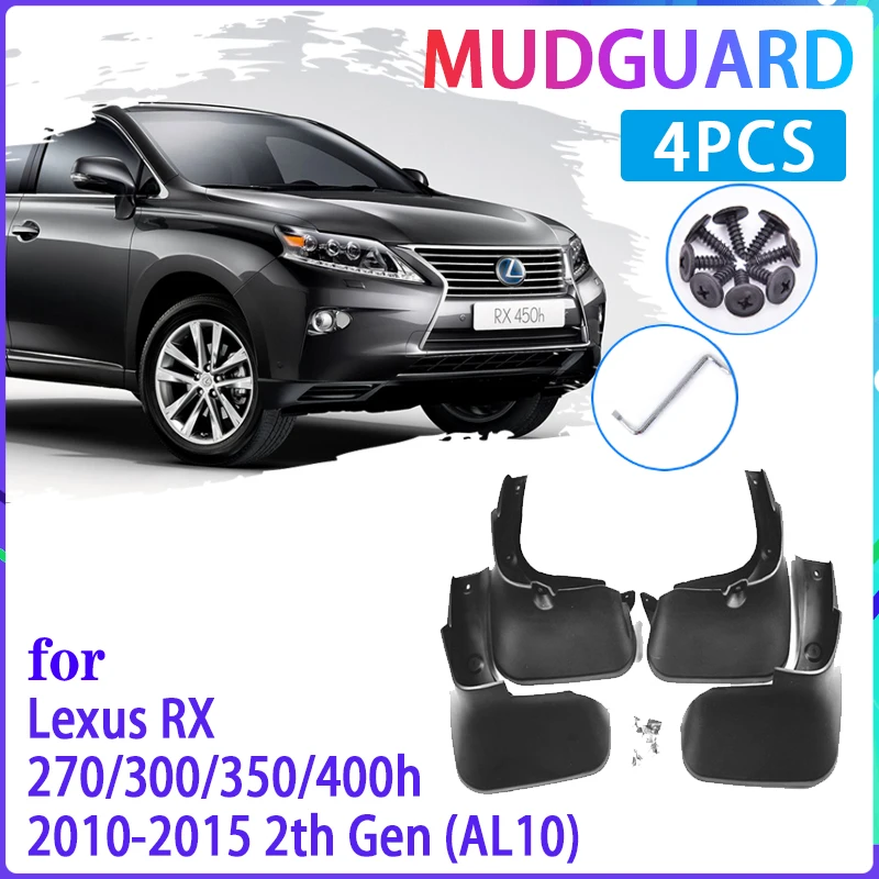 

4 PCS Car Mud Flaps for Lexus RX RX270 RX300 RX350 RX400h 2010~2015 AL10 Mudguard Splash Guards Fender Mudflaps Auto Accessories