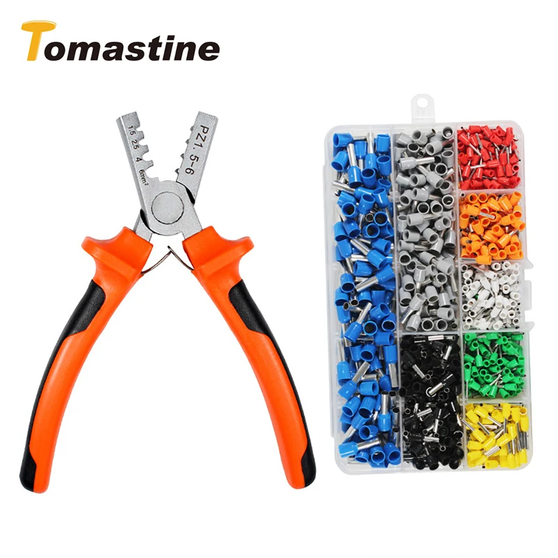 Обжимные клеммы соединители проводов и щипцы Щипцы набор трубчатых клемм 800