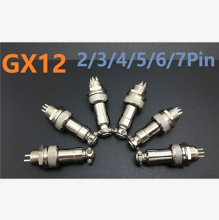 1 комплект GX12 мужской и женский 2/3/4/5/6/7Pin 12 мм провод панель Разъем авиационный