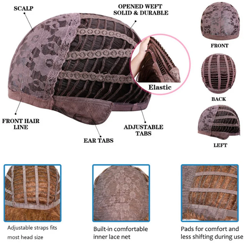 

VICWIG Long Straight Hairstyle Wigs With Bangs For Women Brown Black Linen Synthetic Daily Wig Heat Resistance