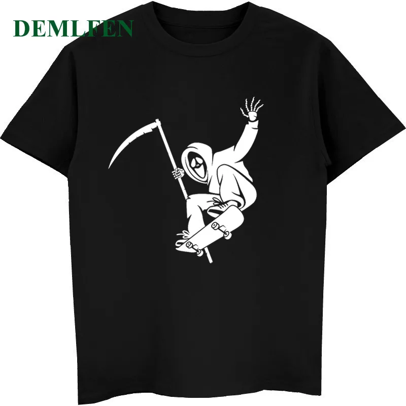 Футболка мужская с принтом скейтборда Классическая тенниска коротким рукавом и