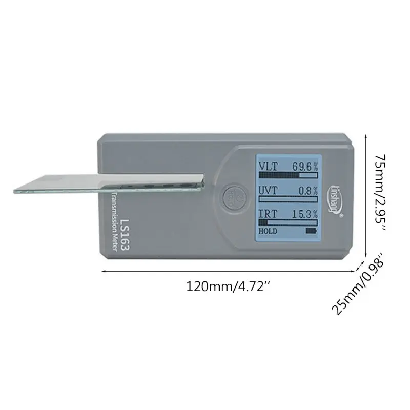 

LS163 Window Tint Glass Solar Film Transmission Meter Ultraviolet Infrared Rejection Rate UVR IRR VLT Tester