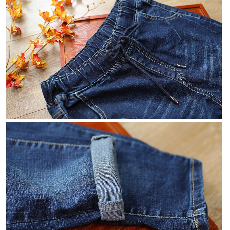Женские синие повседневные джинсы с высокой талией 2019 на весну и осень Джинсы
