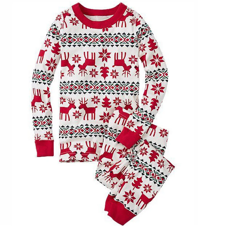 

Cnmyou 2020Autumn and Winter new Christmas parent-child suit printed homewear pajamas two-piece set Cotton good