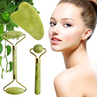 jade roller gua sha massager tool hot compress and ice compress eliminate oedema anti wrinkles muscle relaxing for eye nose neck