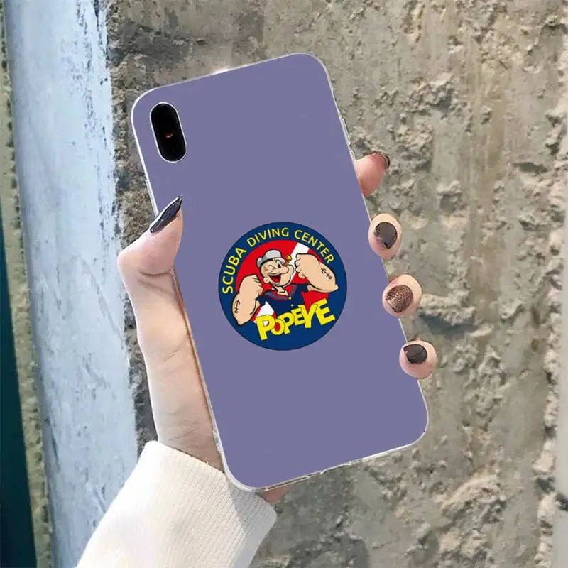 TOPLBPCS Модный классический американский чехол для телефона в стиле аниме Popeye с