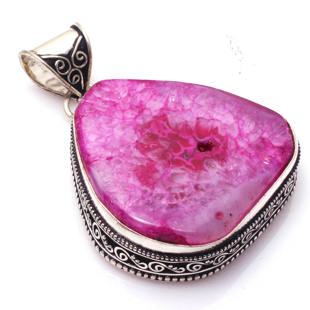 

Genuine Solar Quartz Agate Pendant Hand made Women Lady Jewelry gift, 51 mm, P10171