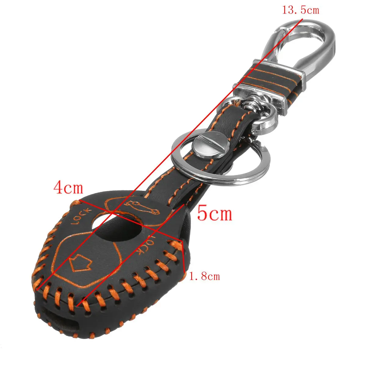 Чехол для автомобильного ключа с 4 кнопками из искусственной кожи защитный чехол