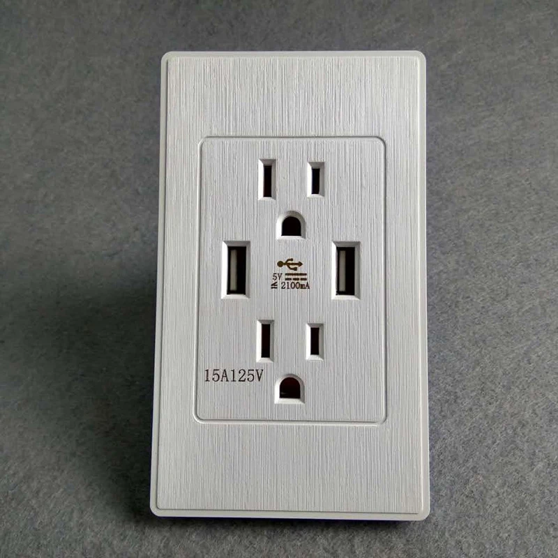 Горячая продажа Американский двойной Usb розетка американский стандарт Us 3.1A