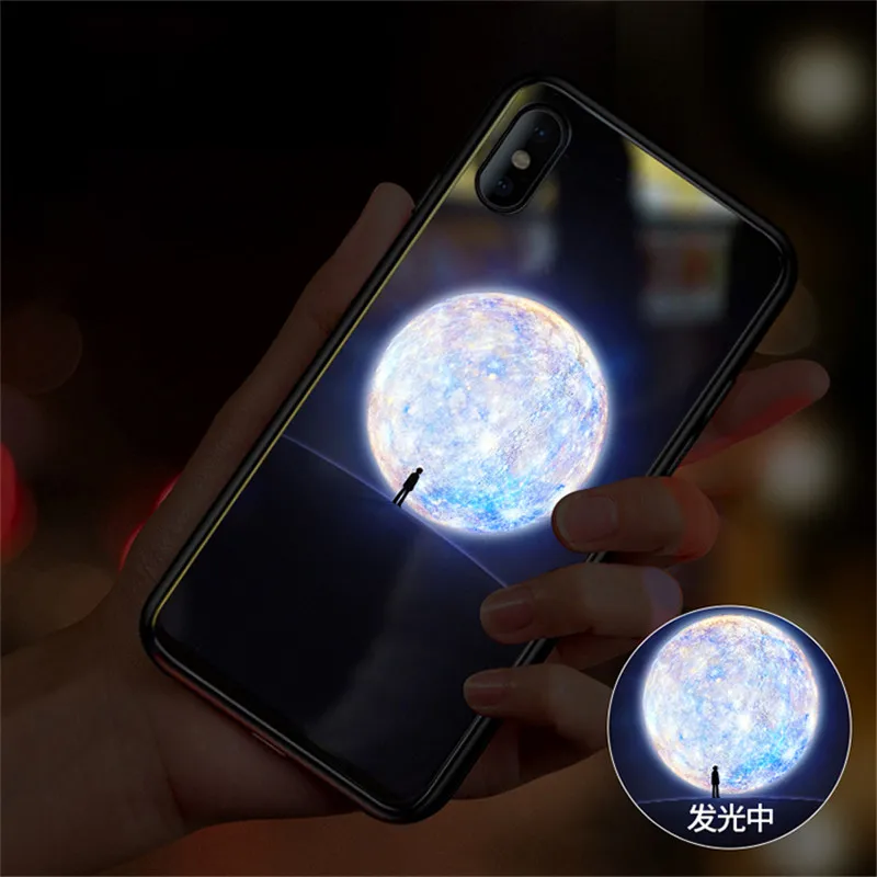 

Call Light Luminous Case For IPhone 12 Case Tempered Glass Cover For IPhone 11 12 13 Pro Max Mini Case