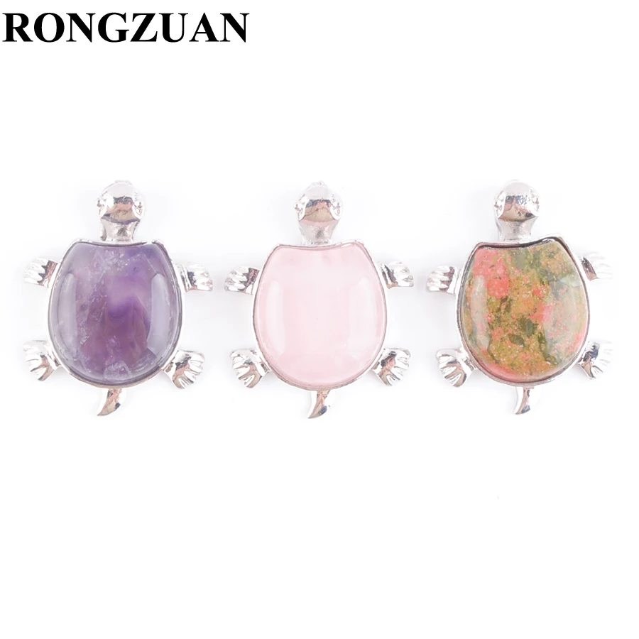 Подвеска черепаха из натурального камня TBN381 подвеска в форме аметиста