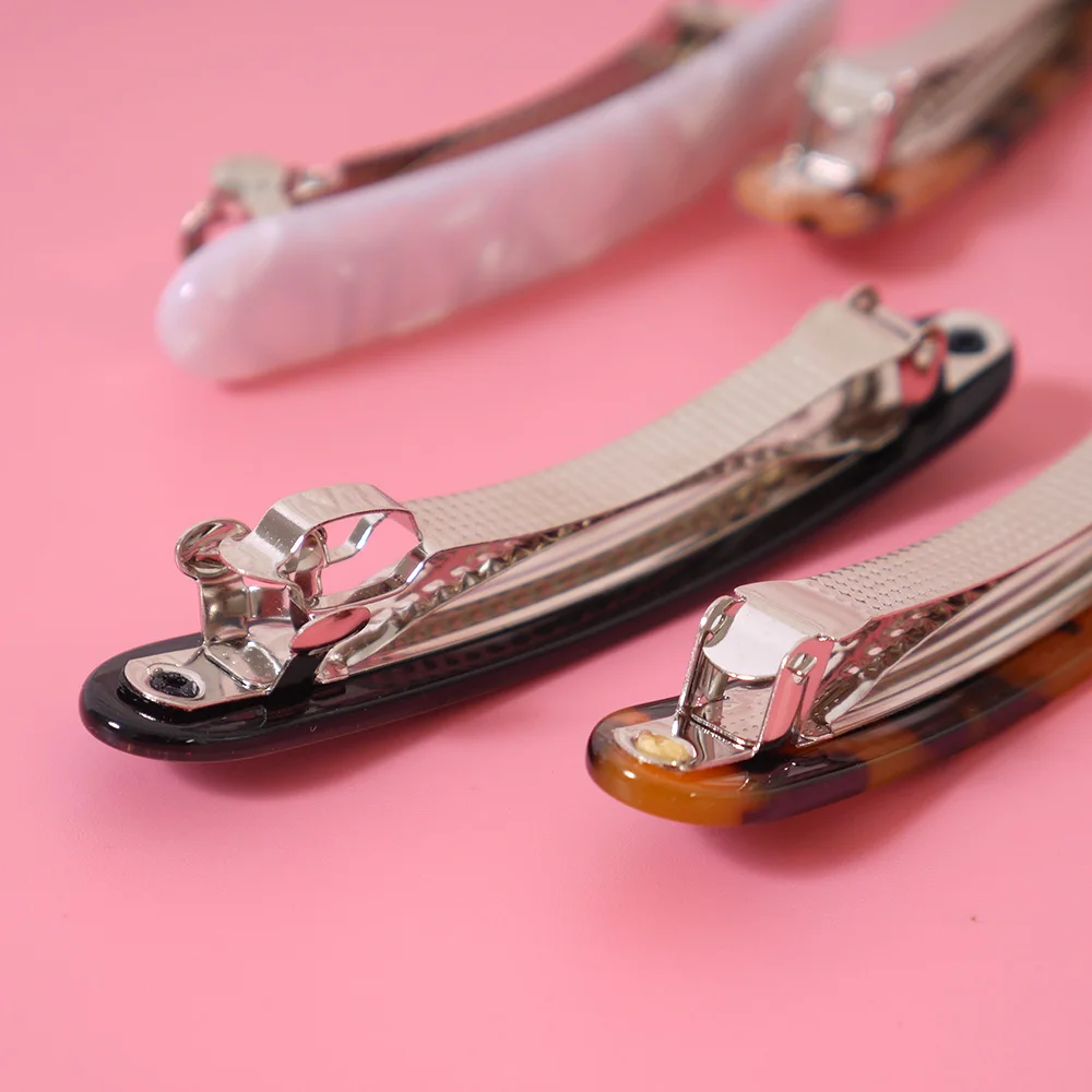 Корейский Ацетатный Леопардовый зажим для волос Женский Ретро винтажный