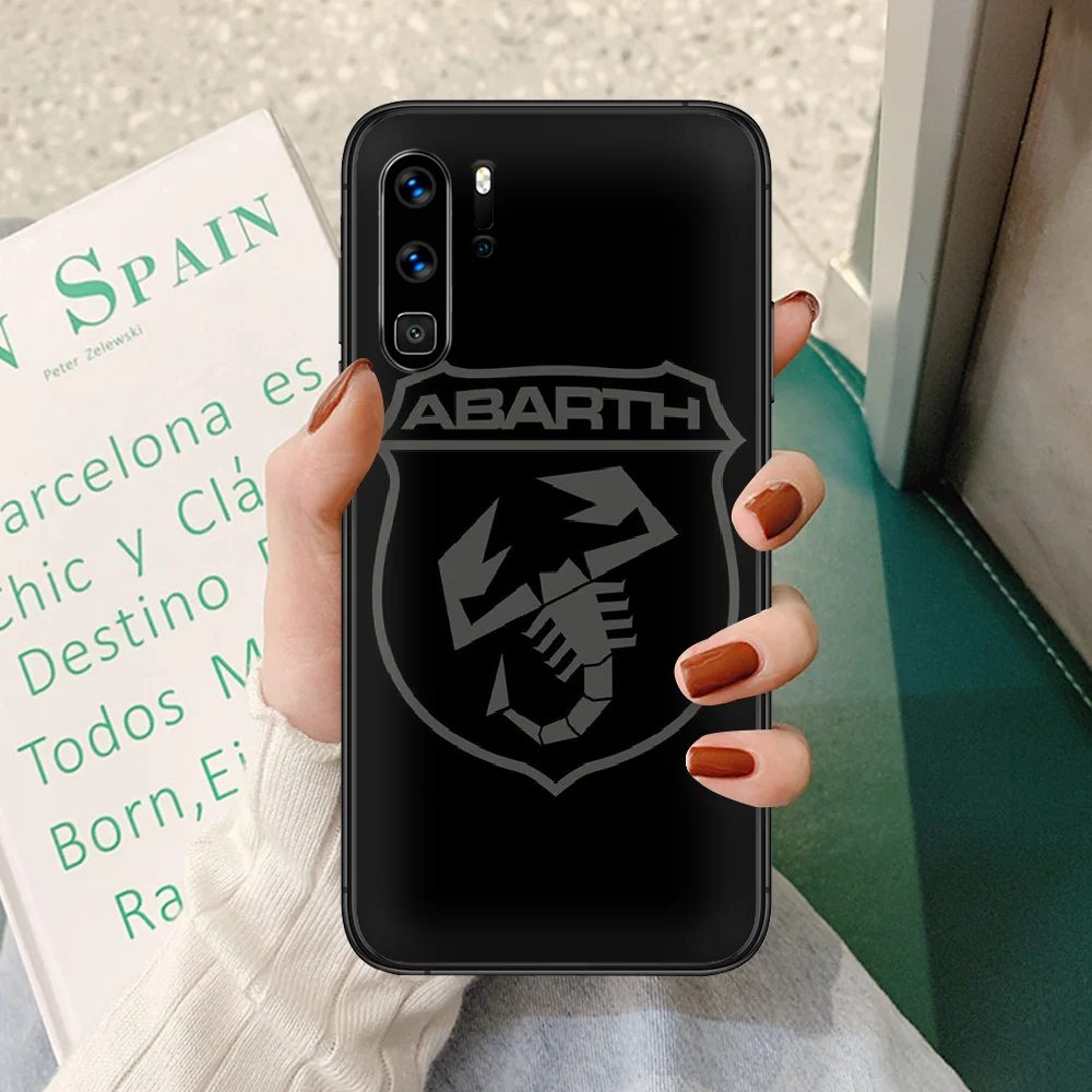 

ABARTH car logo Phone case For Huawei P Mate Smart 10 20 30 40 Lite Z 2019 Pro black Etui silicone funda pretty coque painting