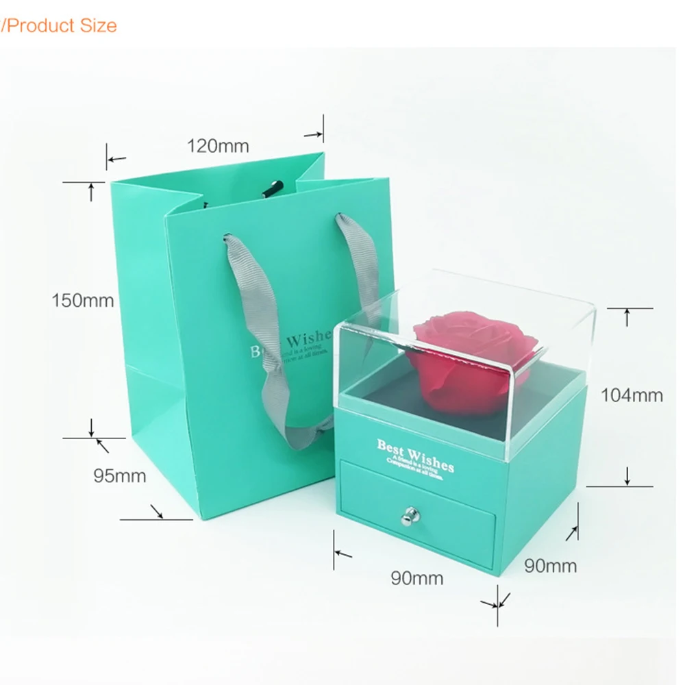 

Rose Gift Box Jewelry Box Artificial Rose Flower Gift Artificial Flower Birthday Mother's Girlfriend Gift
