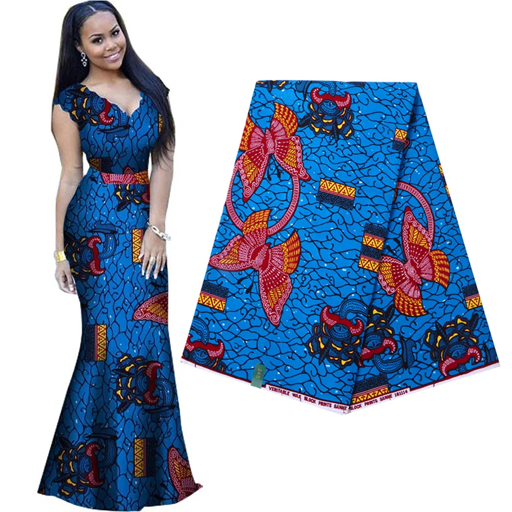 100% хлопок Анкара африканская фототкань настоящая восковая ткань лучшее качество