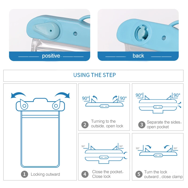 

Waterproof Mobile Phone Case For iPhone X 7 8 plus Samsung S9 huawei Clear Sealed Underwater Cell Smart Phone Dry Pouch Cover