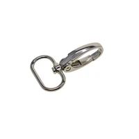 20 pcs silver swivel spring snap oval hooks with 25 4mm 1 inc o ring connector for keychain purse bag strap lanyard diy making