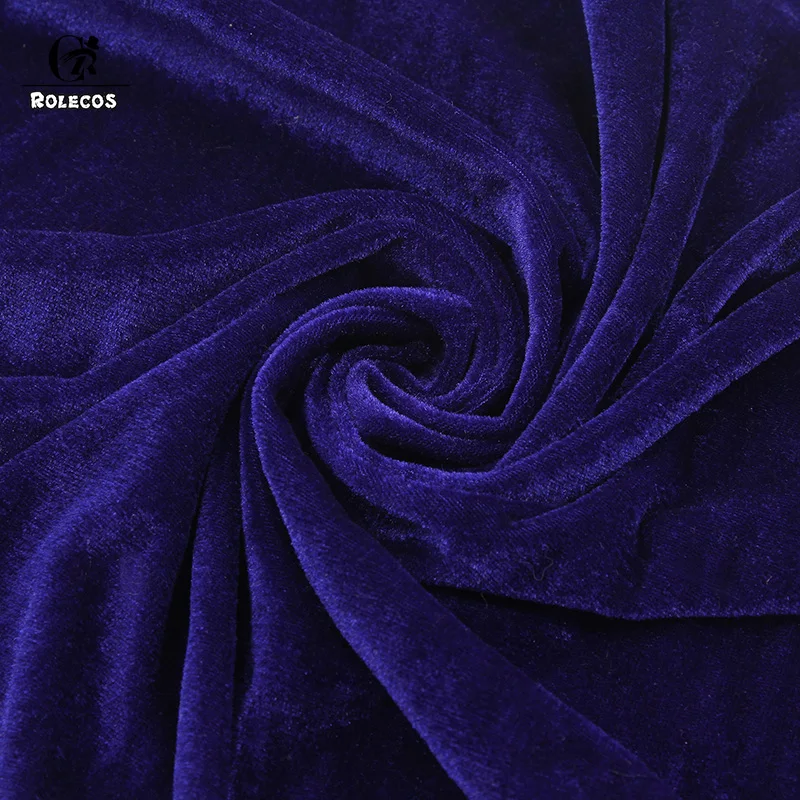 ROLECOS женское средневековое Ренессанс ретро платье темно синее плотное бархатное