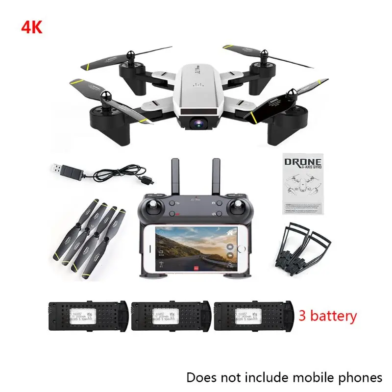 3W SG700-D 4K HD широкоугольный Дрон с камерой позиционирования складной FPV RC Квадрокоптер - Цвет: 3W