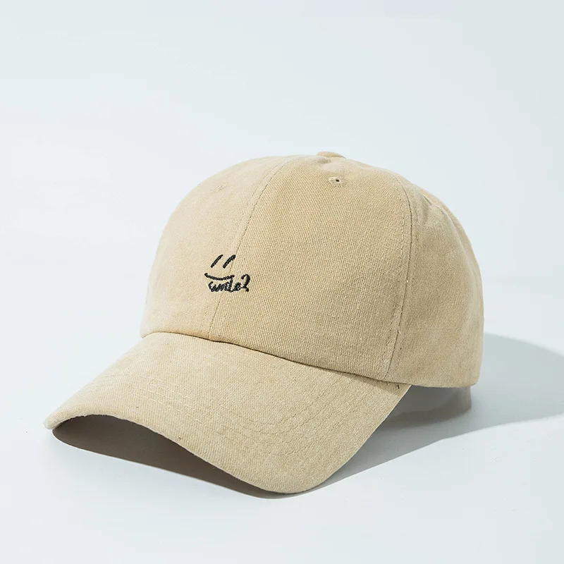 Осенняя кепка со смайликом s для женщин и мужчин Корейская дизайнерская Кепка