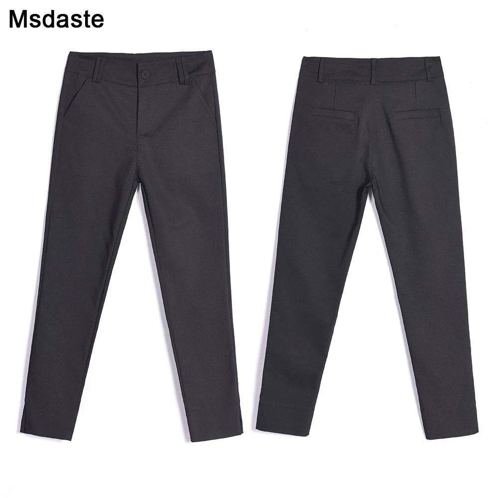 Брюки-карандаш женские для офиса модные брюки работы в Корейском стиле черные