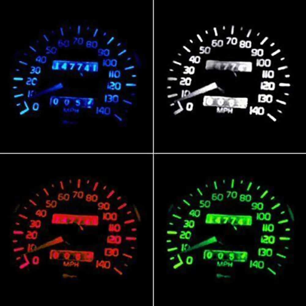 

10Pcs T10 8SMD PC194 168 LED White Car Instrument Cluster Dash Gauge Light Bulbs Car Gauge Speed Dash Bulb Car Accessories