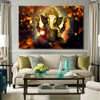 Современные холщовые картины индийские боги Ганеша принты и плакаты куадросы настенные художественные картины для гостиной украшения дома