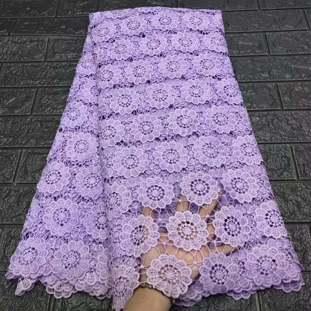 Pure white Cord Guipure Lace Fabric Latest Design High Quality Water Soluble Mesh Nigerian Sew | Дом и сад