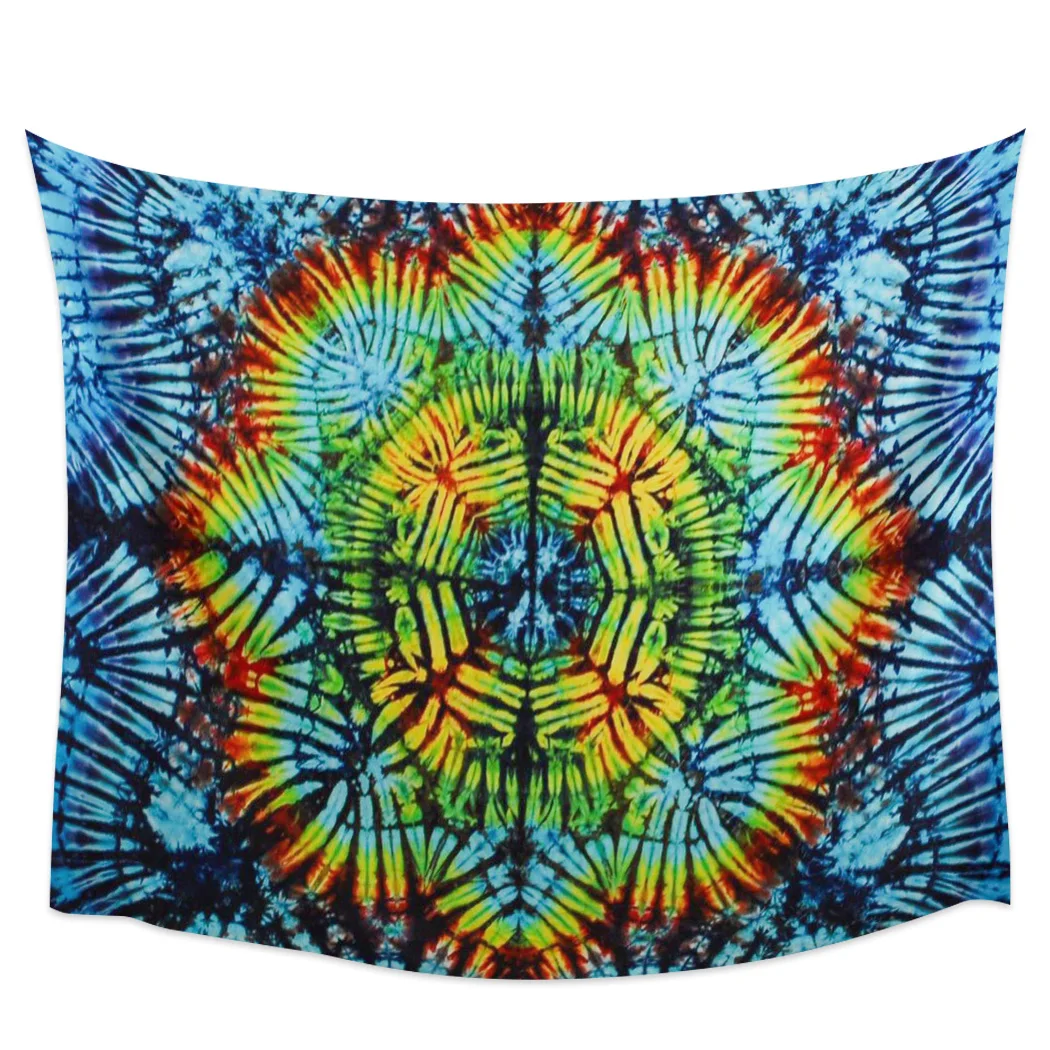 Tie Dye этнические синие цвет воды цветной гобелен настенное украшение для дома