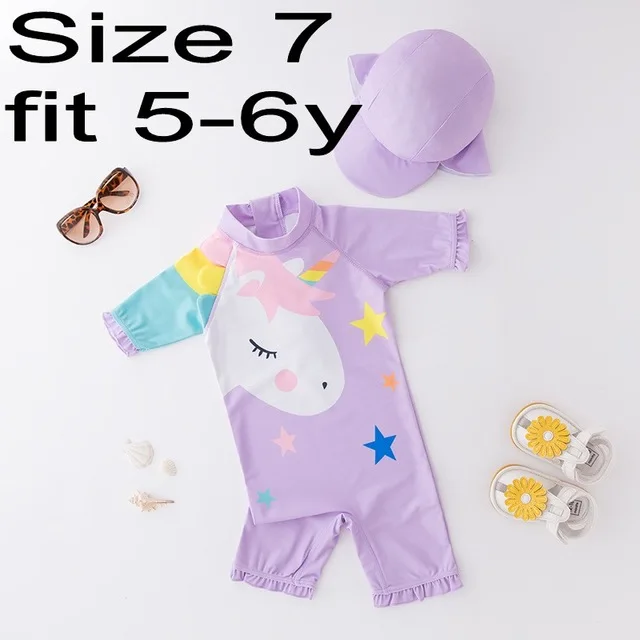 71398 Size 7 Summer летний купальный костюм с принтом рыбы для маленьких мальчиков и девочек, пляжный спортивный топ для серфинга, костюм цельный комбинезон, летний детский купальник - Цвет: 71398 Size 7