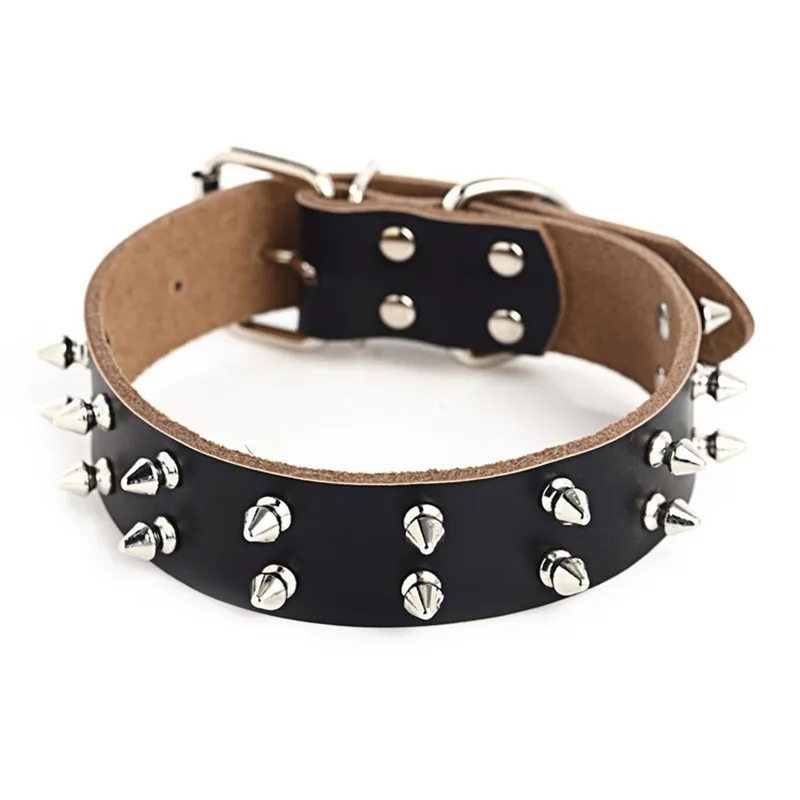 Ошейник для больших собак из натуральной кожи выдвижной аксессуар собак|dog collar