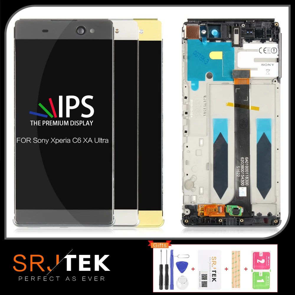 Для Sony Xperia XA C6 Ultra LCD F3211 F3212 F3215 F3216 F3213 дисплей сенсорный экран дигитайзер Рамка