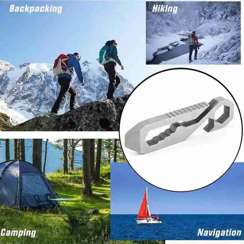 

Steel Multi-Function Wrench Tool 8-In-1 Outdoor Hexagon Wrench Word Combination Batch Tool Opener Bottle D1M0