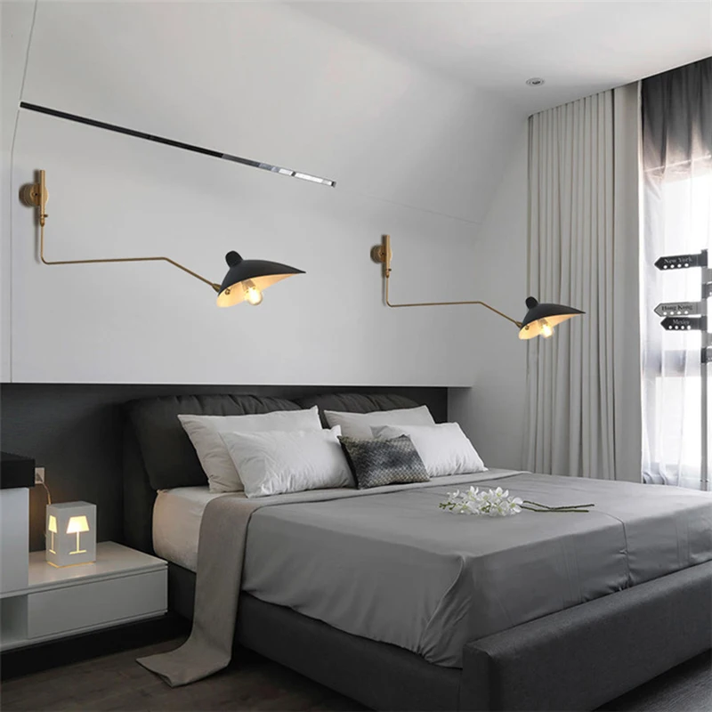 Настенный светильник dawn в скандинавском стиле настенный с вращающимся стержнем