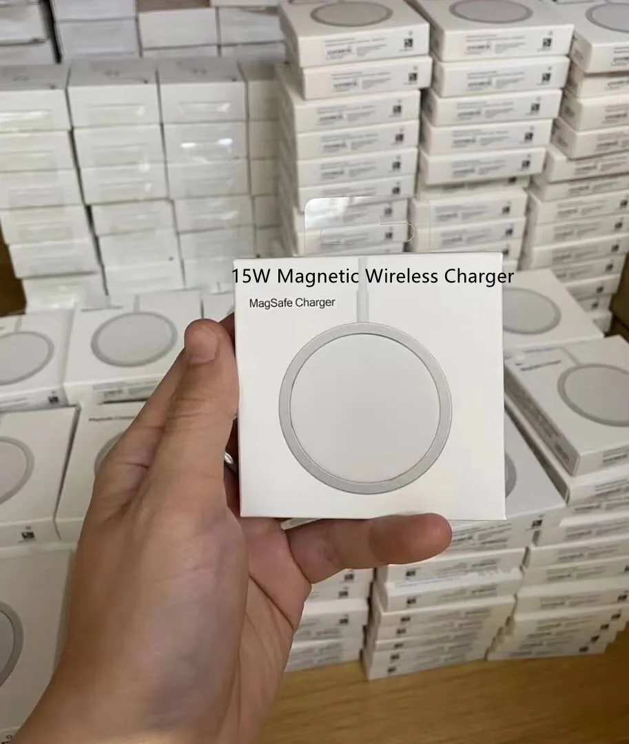 

5pcs/Lot With Logo 15W Magnetic Wireless Charger For i 11 12 Pro Max Magnet Wireless Chargers with Retail Box