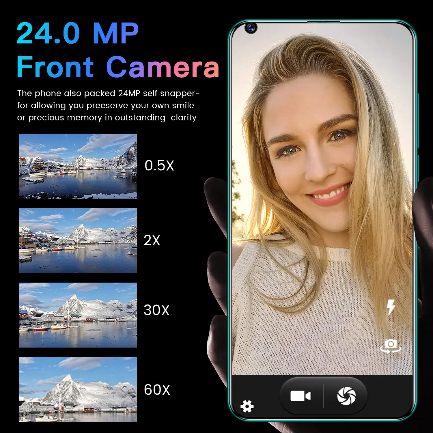

V19 Pro 7.3 Inch Full Screen 5G Smartphones 10-Core Mobile Phones Android 24MP+48MP 12GB+512GB Large 5800mAh Dual SIM Cellphones