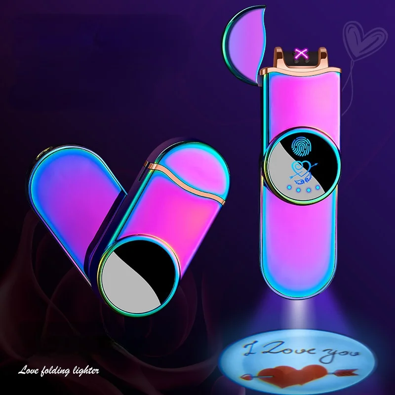 

Love Projection Double Arc High-end Rechargeable Heart-shaped Lighter Creative Personality Birthday Gift for Boyfriend Men Gifts