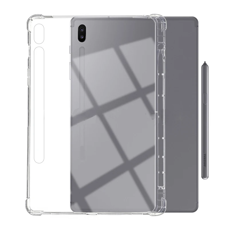 

Чехол для Samsung Galaxy Tab S6 Lite 10,4 SM P610 P615 с S-держателем, прозрачные чехлы для Samsung tab SM s6 t860 t865, чехол