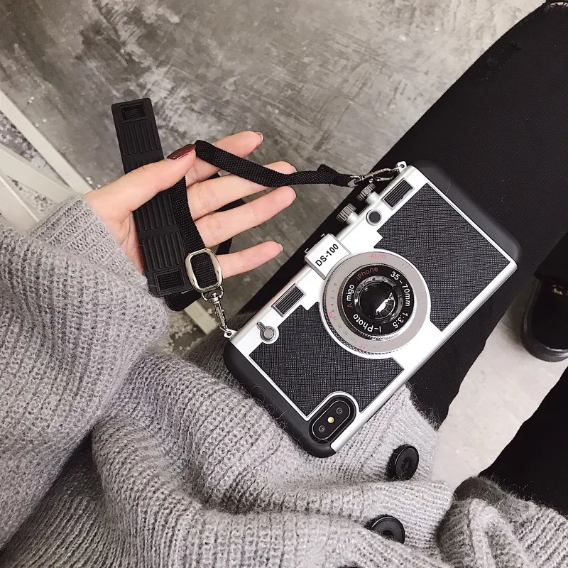 Крутой 3D Ретро чехол для телефона для iPhone X 10 XS Max XR Жесткий ПК Противоскользящий чехол для iPhone 11 Pro Max 6 6S 7 8 Plus 5 5S SE s - Цвет: Black