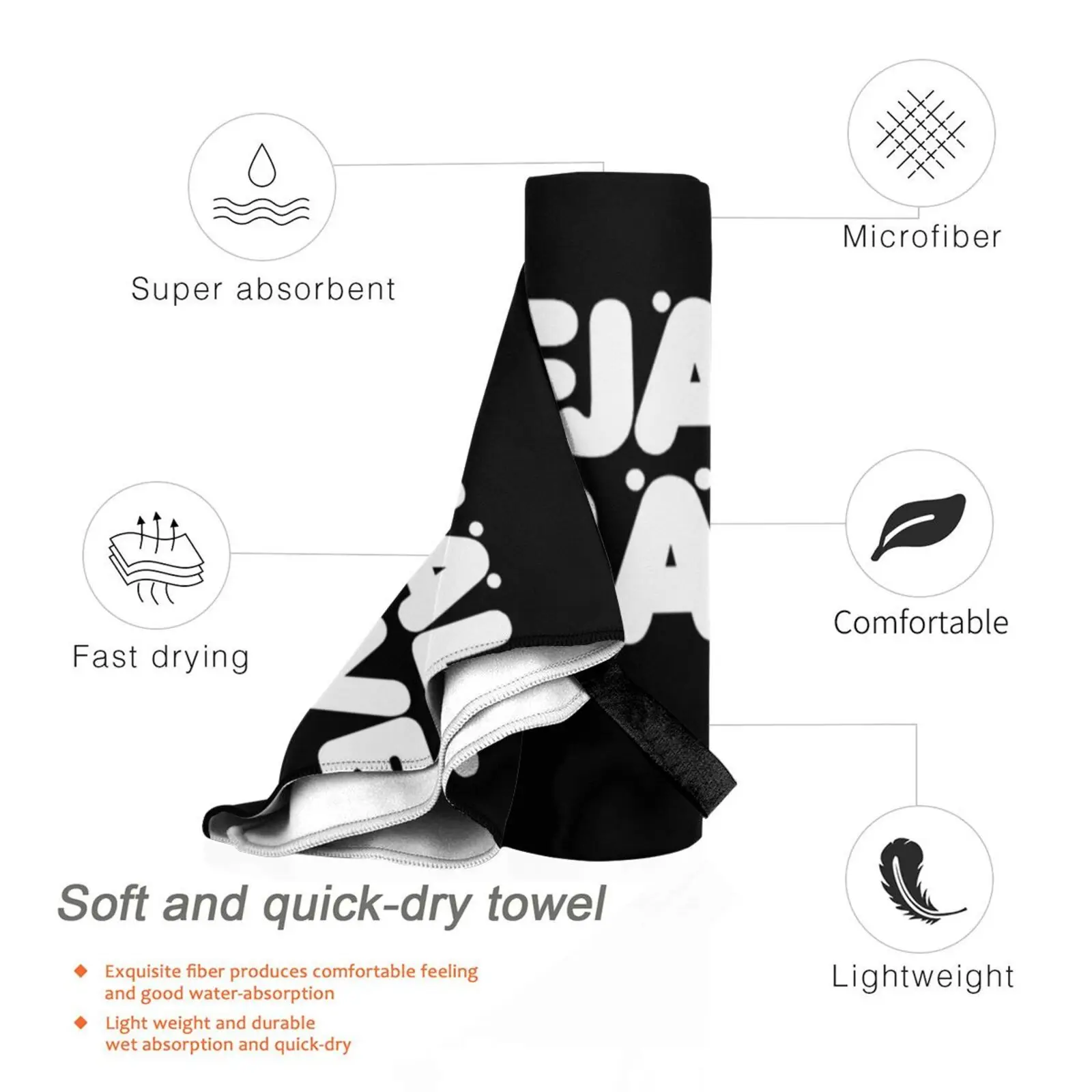 Быстросохнущее полотенце для спортзала ванны портативное славы еды обеда пищи