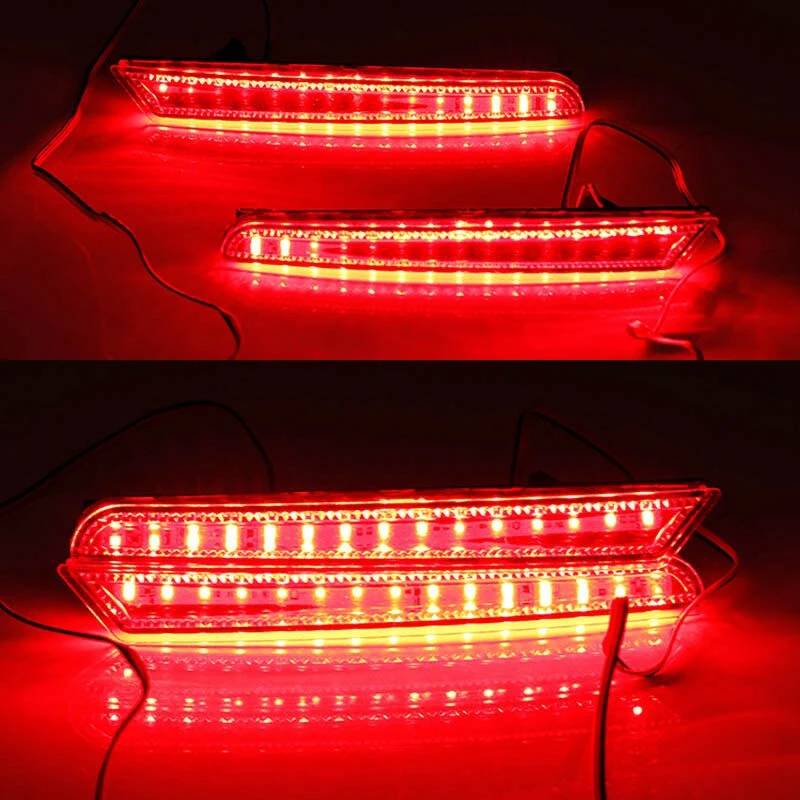 

NEW-Car LED Rear Bumper Lamp Reflector Brake Lights Tail for Honda Odyssey 2009-2014