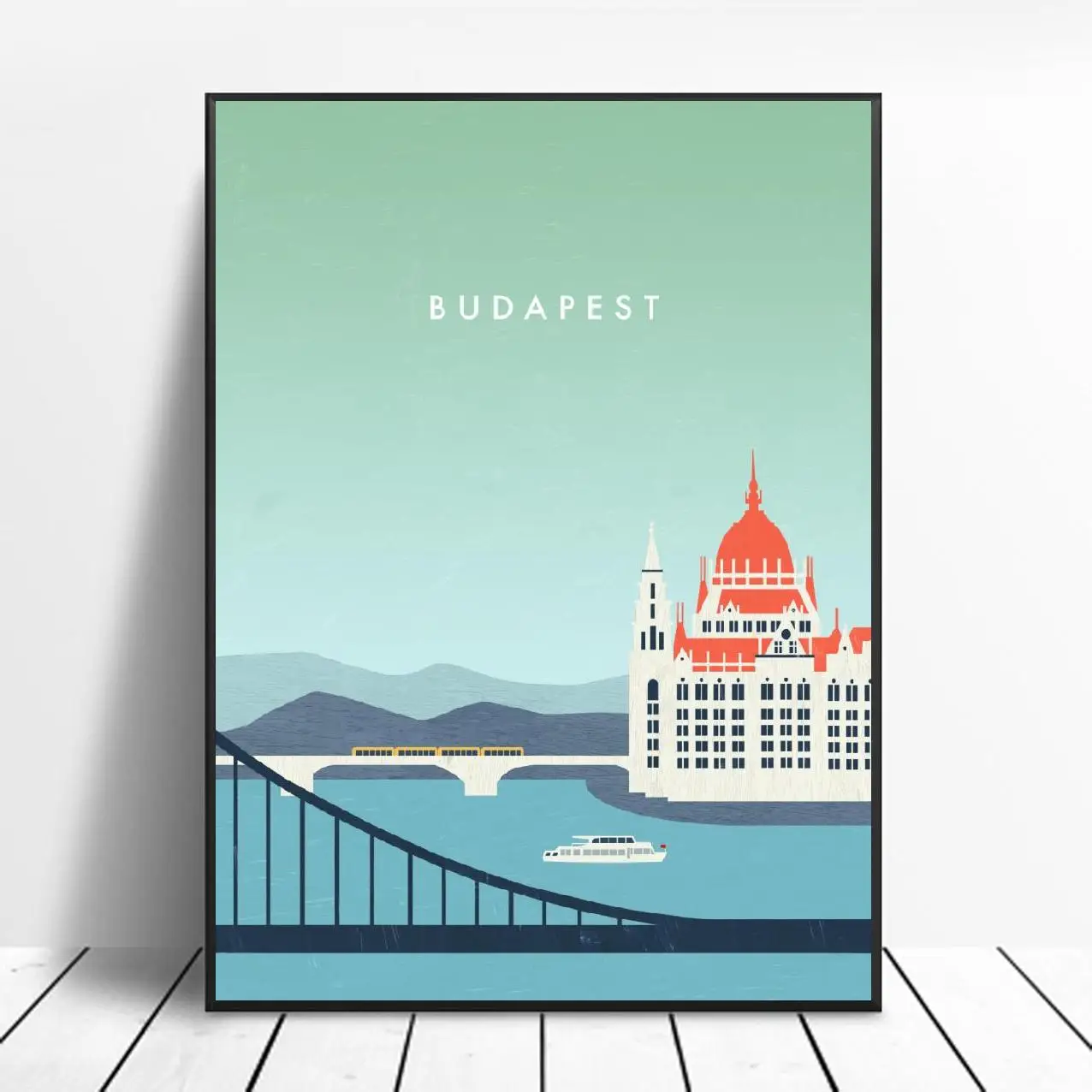 Budapest иллюстрация Холст Дорожный плакат печать домашний настенный