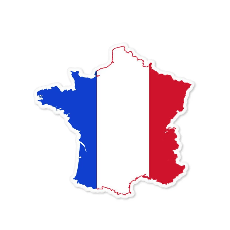 

France Map Flag National Patriotism Car Sticker Car Accessories Sunscreen Waterproof Decorative Decal PVC 11cm*10cm