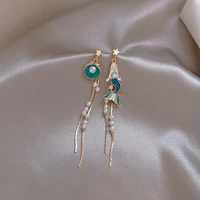 2020 new womens earrings fashion mermaid shape imitation pearl drop earrings for women girl gift bijoux party jewelry wholesale