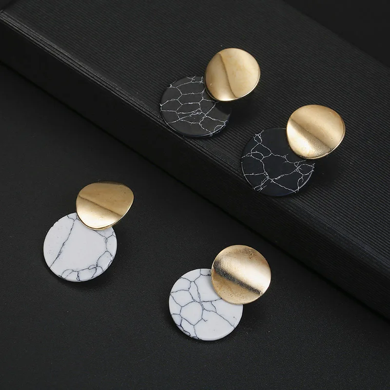 

Round Stud Earrings for Women 2021 New Trend Fashion Korean Style Piercing Earrings for Girls Grunge Punk Jewelry Wholesale