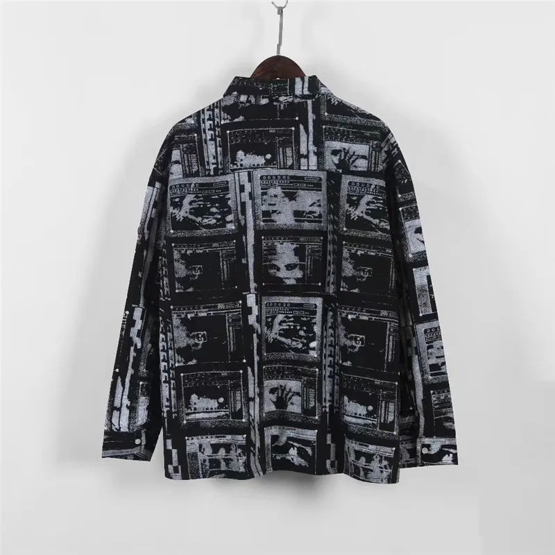 Негабаритная рубашка с длинным рукавом мужская женская 1:1 высокое качество